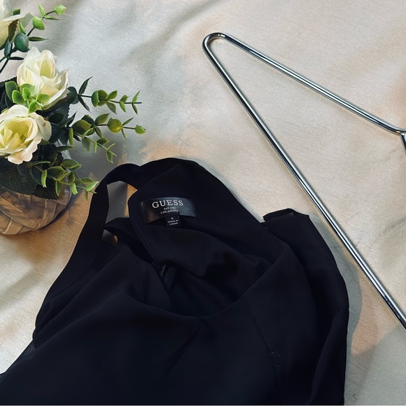 Guess Short black dress. Beaded Halter Neck Minidress - Picture 4 of 5